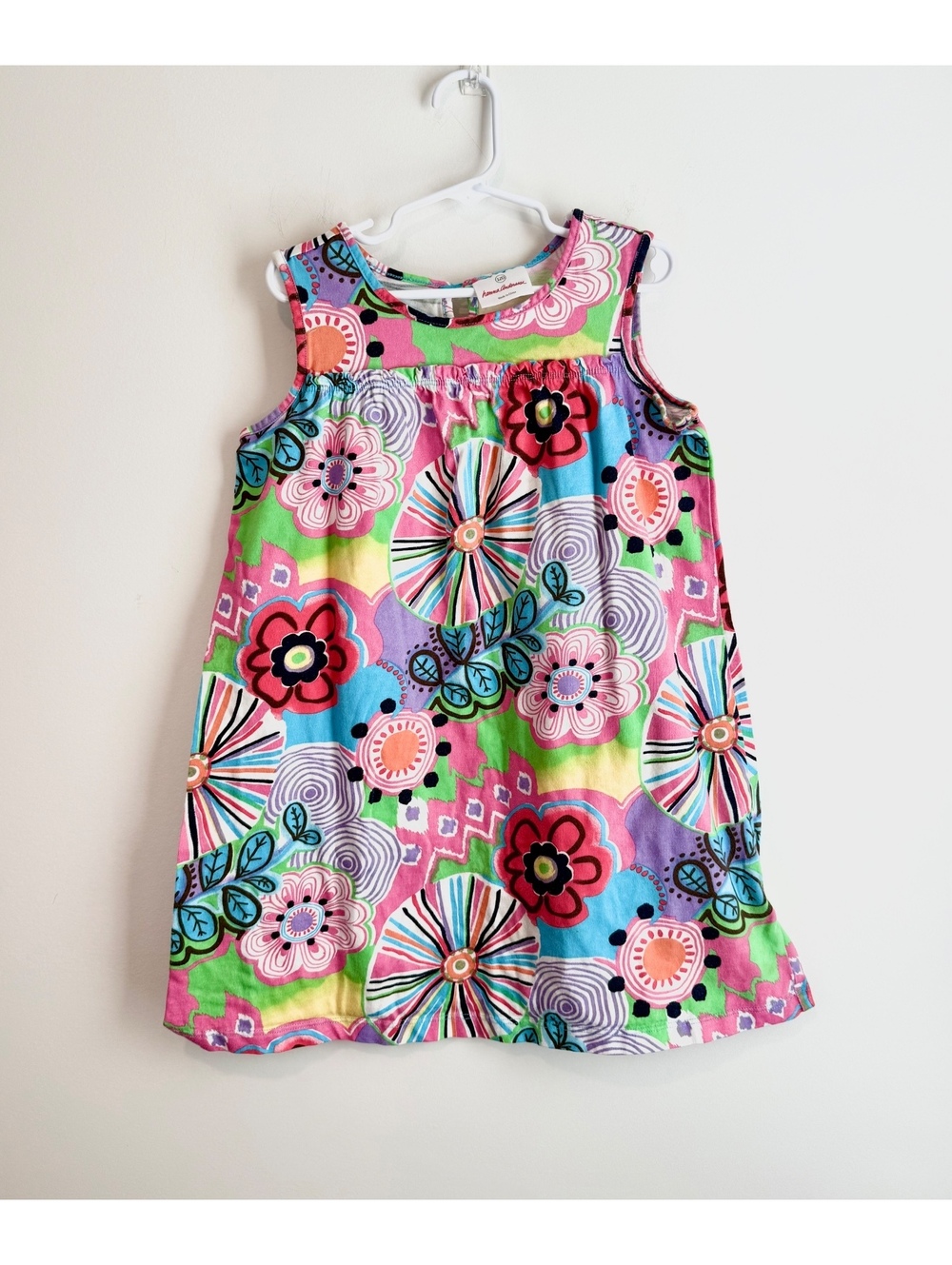 Hanna Andersson Girls Floral Cotton Dress - Size 120 / 6-7 Years